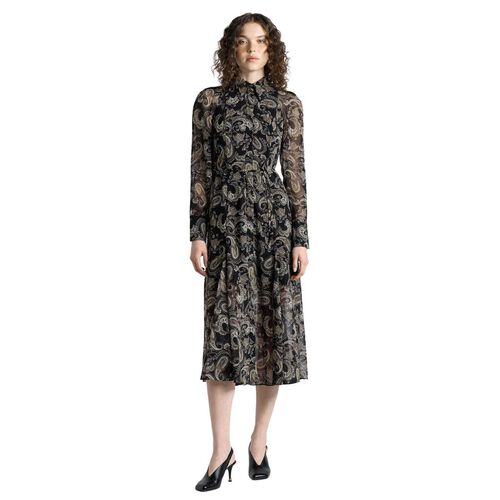 Cue Paisley Georgette Shirt Dress